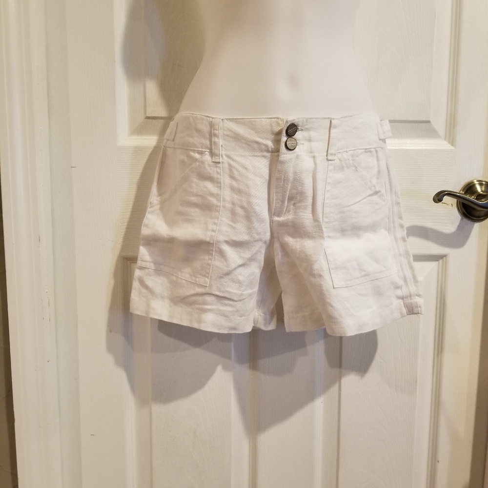 Sanctuary white linen shorts